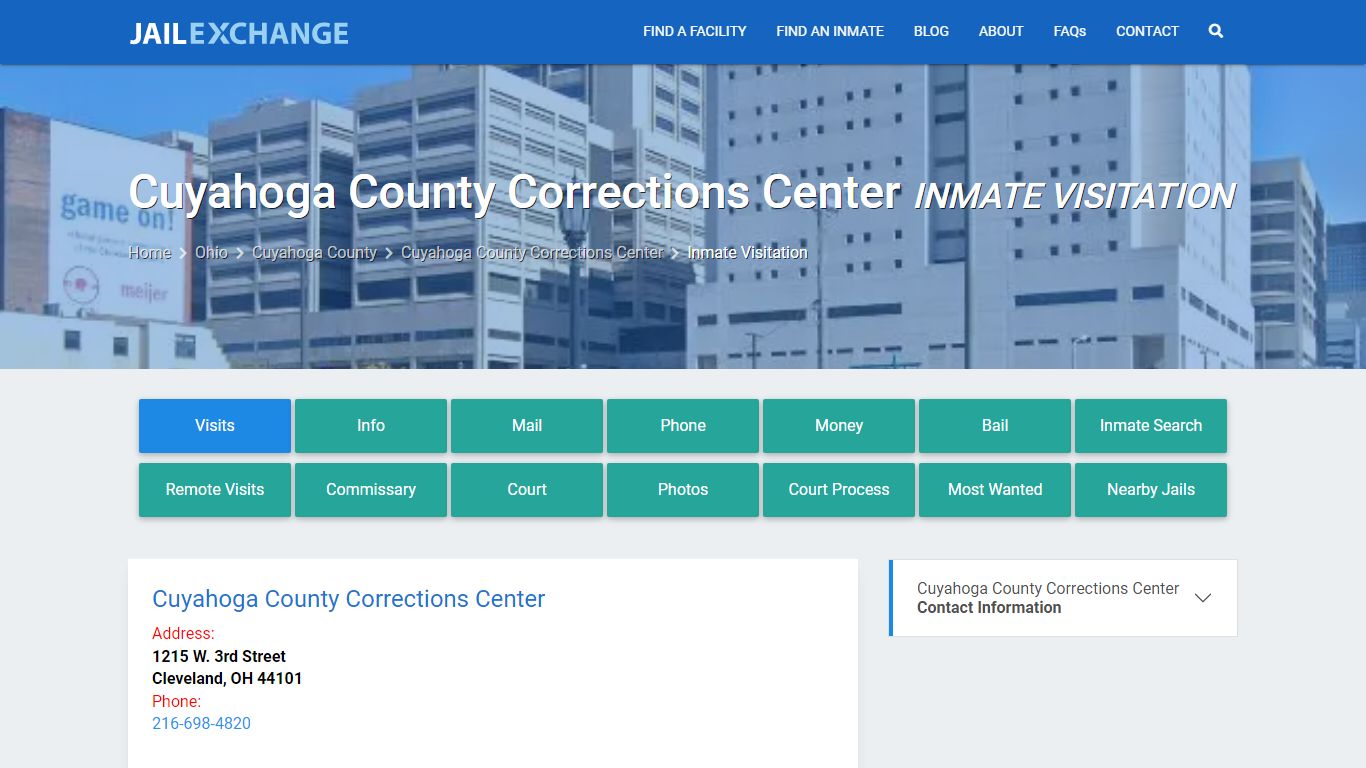Inmate Visitation - Cuyahoga County Corrections Center, OH - Jail Exchange